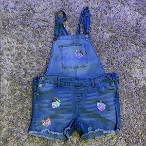 Overalls with sequins